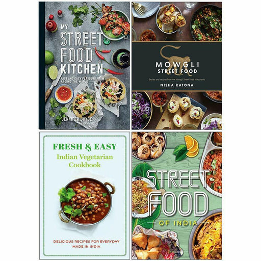 Mowgli Street Food,Fresh & Easy Indian,My Street Food 4 Books Collection Set New - The Book Bundle
