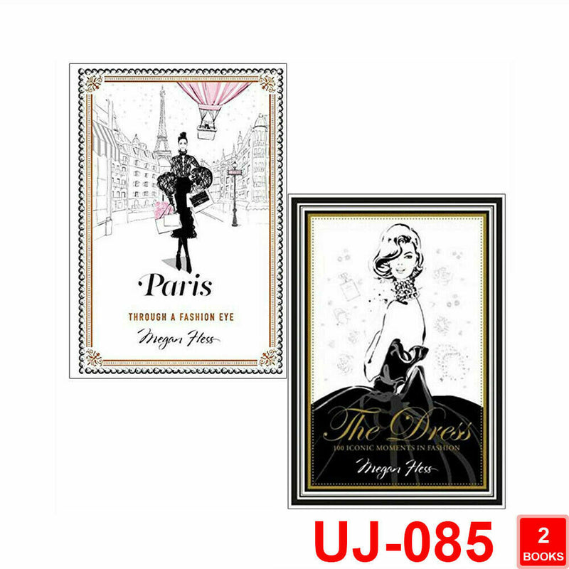 Paris Through a Fashion Eye & The Dress 100 Iconic Moments in Fashion By Megan Hess 2 Books Collection Set - The Book Bundle