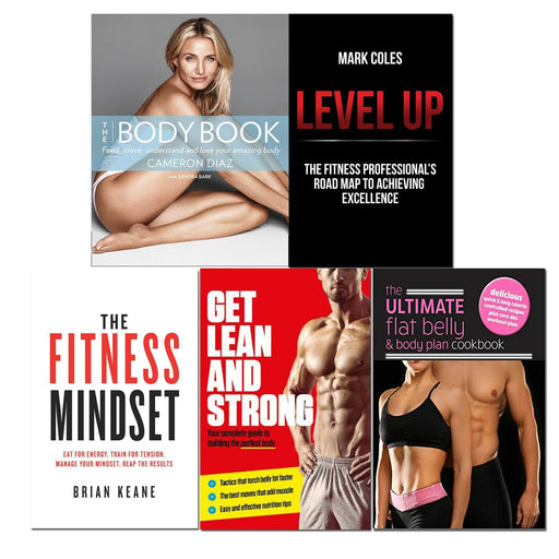 The Body Book, Level Up, The Fitness Mindset, Get Lean And Strong, The Ultimate Flat Belly & Body Plan Cookbook 5 Books Set - The Book Bundle