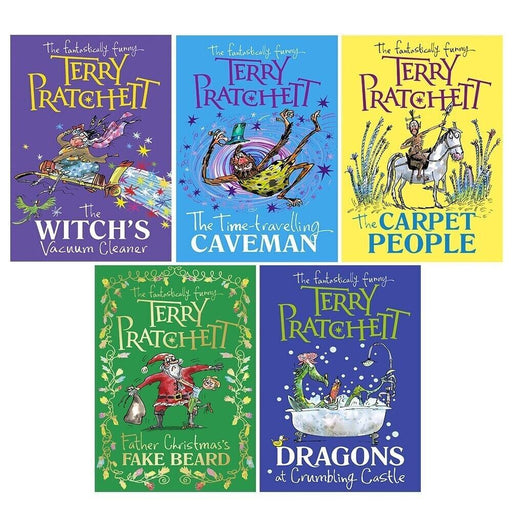 Terry Pratchett Collection 5 Books Set (Dragons at Crumbling Castle, Caveman) - The Book Bundle