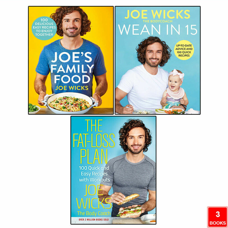 Joe Wicks 3 Books Collection Set (Joe's Family, Wean in 15 & The Fat-Loss Plan) - The Book Bundle