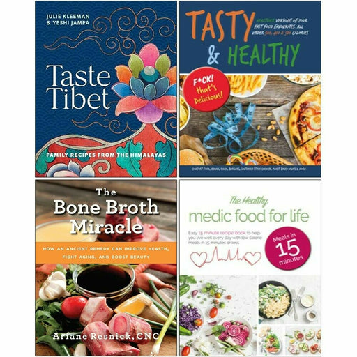 Taste Tibet, Tasty & Healthy, Bone Broth Miracle, Healthy Medic Food 4 Books Set - The Book Bundle