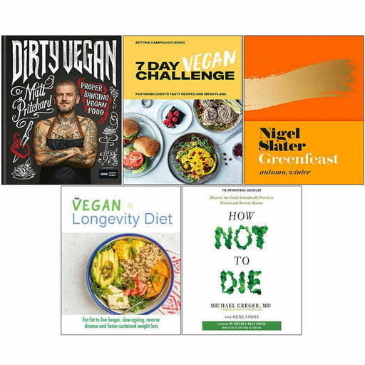 Vegan, How Not, Dirty Vegan, 7 Day Vegan, Greenfeast 5 Books Collection Set - The Book Bundle