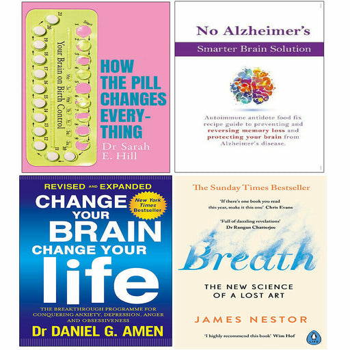 Pill Changes Everything,No Alzheimer,Change Your Brain,Breath James 4 Books Set - The Book Bundle