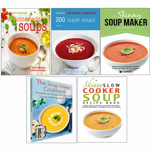Soup Maker, Skinny Slow Cooker Soup, 200 Super Soups, Women's Institute 5 Books  Set - The Book Bundle