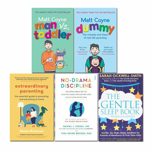 No-Drama Discipline, Gentle Sleep Book, Extraordinary Parenting, Dummy, Man vs. Toddler 5 Books Set - The Book Bundle