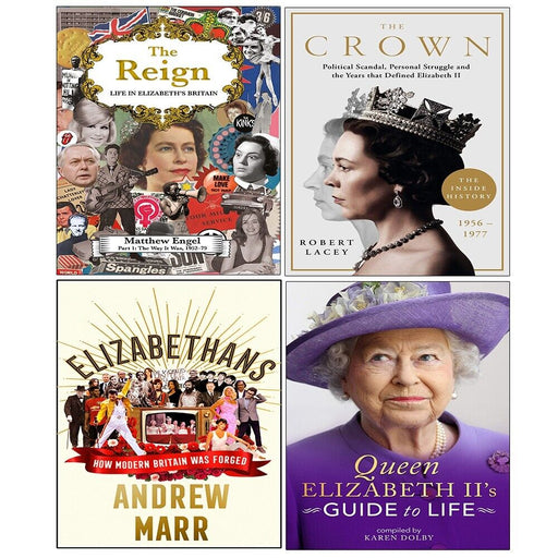 Reign Life in Elizabeth's Britain, Queen Elizabeth II,Elizabethans,Crown 4 Books Set - The Book Bundle