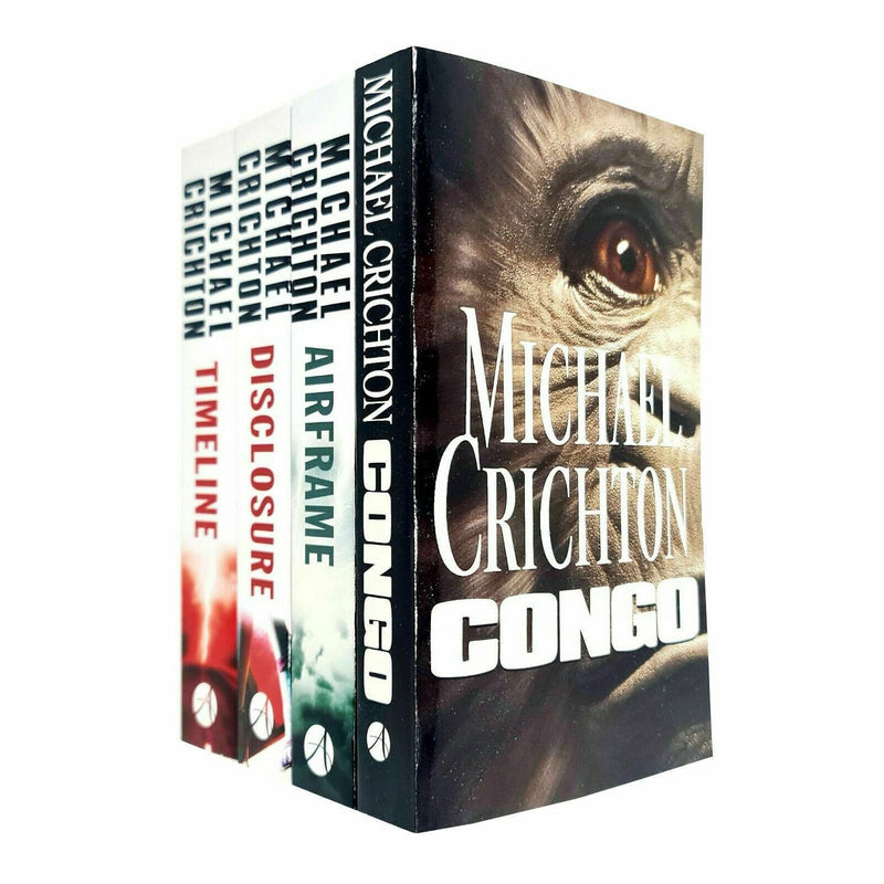 Michael Crichton Collection 4 Books Set Disclosure, Congo, Airframe, Timeline - The Book Bundle