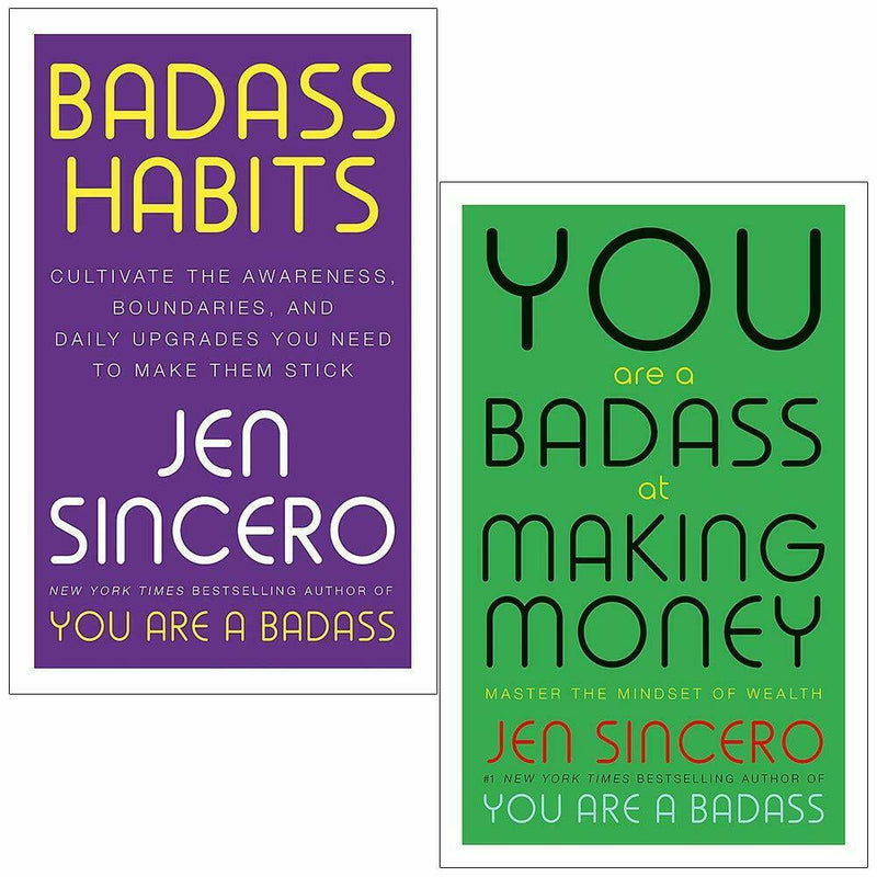 Jen Sincero 2 Books Collection Set Badass Habits, You Are a Badass Paperback NEW - The Book Bundle