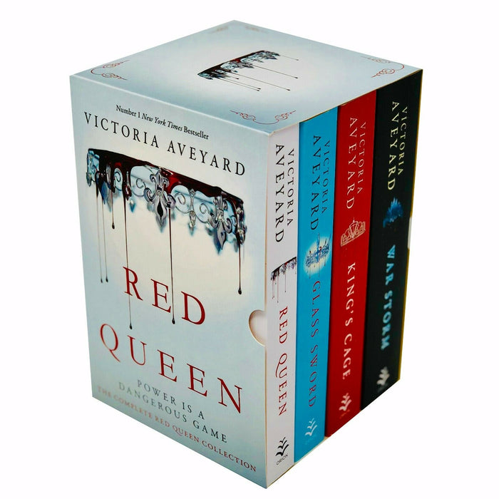 Red Queen Series 4 Books Collection Box Set by Victoria Aveyard (Red Queen, Glass Sword, Kings Cage & War Storm) - The Book Bundle