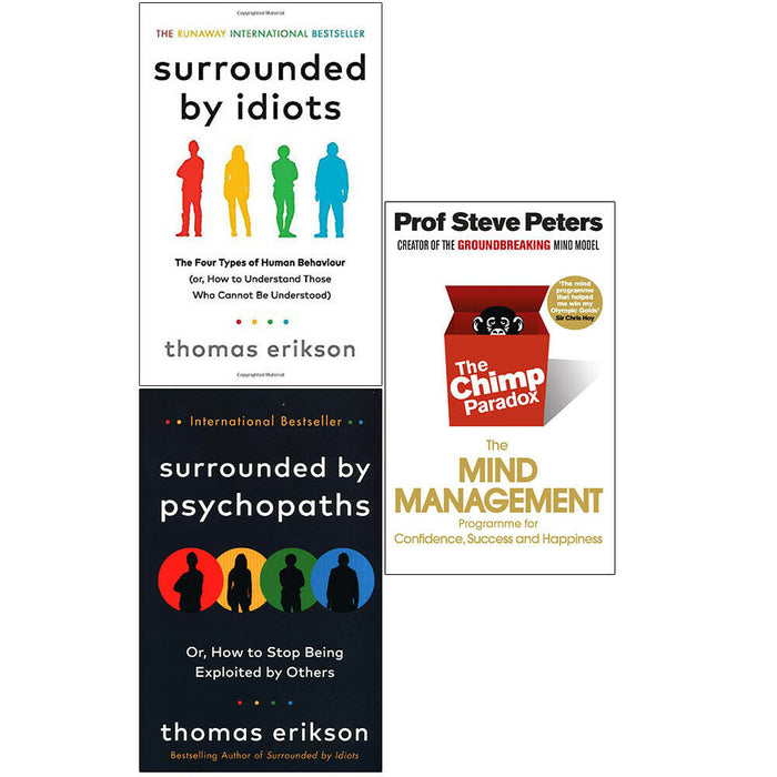 Surrounded by Idiots, Surrounded by Psychopaths, The Chimp Paradox 3 Books Set - The Book Bundle