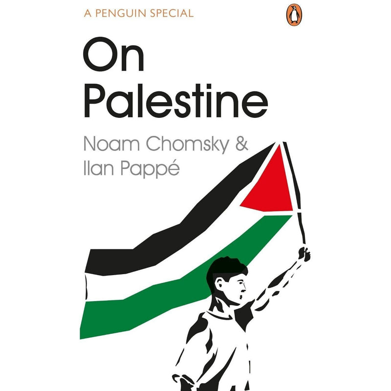Set of two books on Palestine from Ilan Pappe Collection, authored by Noam Chomsky and Ilan Pappe, featuring book covers with text and images.