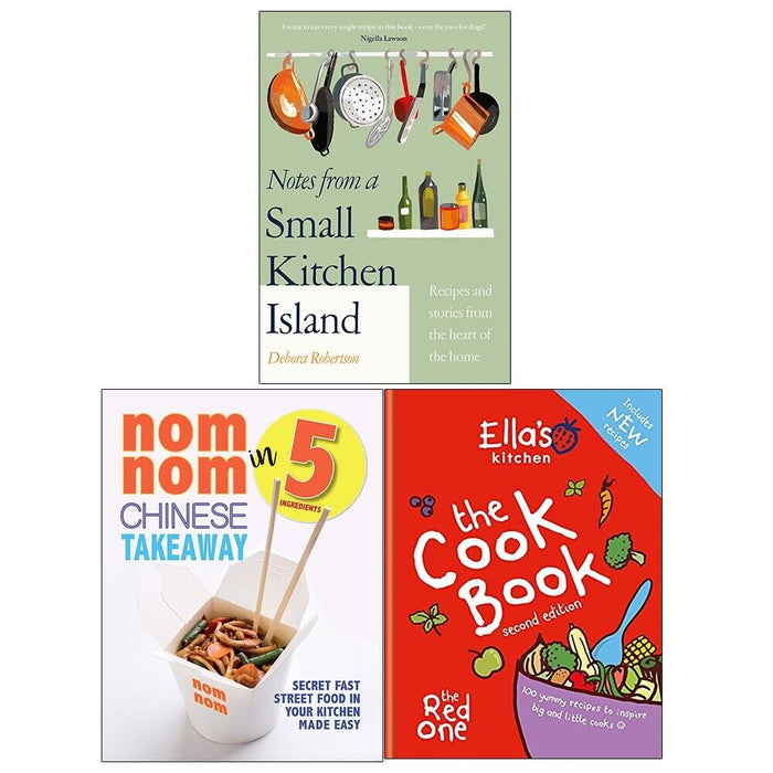 Notes from a Small Kitchen Island, Nom Nom & Ella's Kitchen 3 Books Collection Set - The Book Bundle