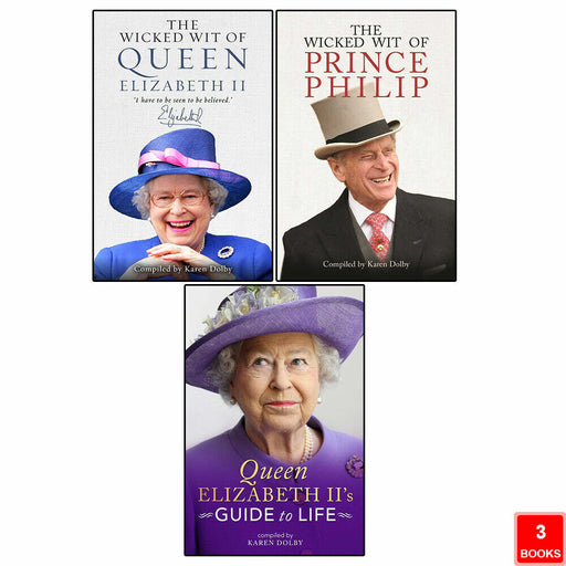 Karen Dolby 3 Books Collection Set (Wicked Wit of Queen, Prince Philip & Queen) - The Book Bundle