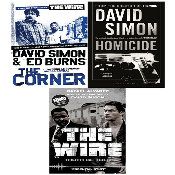 David Simon 3 Books Collection Set Homicide, Wire, Corner - The Book Bundle
