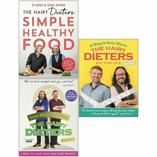 Hairy Bikers 3 Books Collection Set Simple Healthy Food, Hairy Dieters, Eat for Life - The Book Bundle