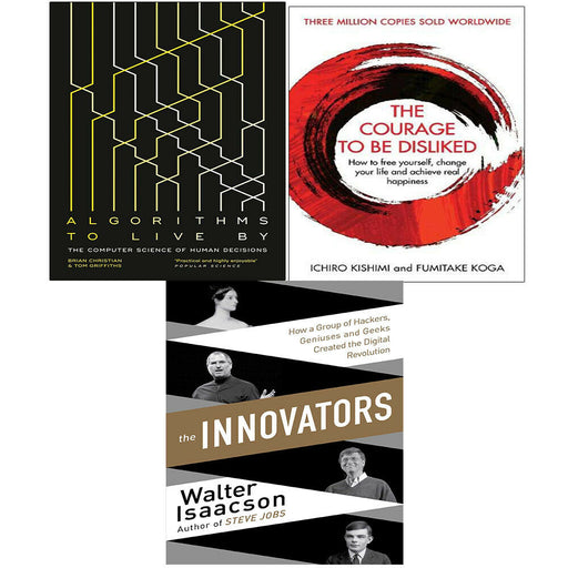 Innovators, Algorithms to Live  , Courage To Be Disliked 3 Books Collection Set - The Book Bundle