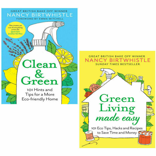 Nancy Birtwhistle 2 Books Collection Set Clean & Green, Green Living Made Easy - The Book Bundle