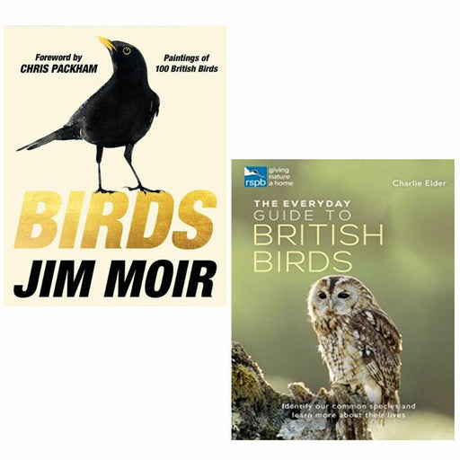 Birds Jim Moir, RSPB Everyday Guide to British Birds Charlie Elder 2 Books Set - The Book Bundle