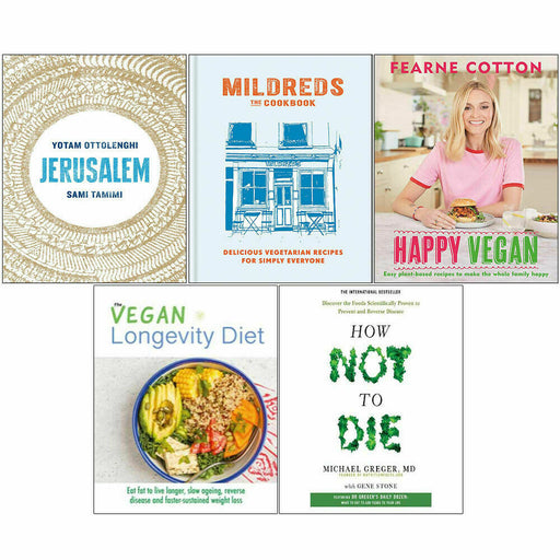 Vegan, How Not, Jerusalem, Mildreds, Happy Vegan 5 Books Collection Set - The Book Bundle