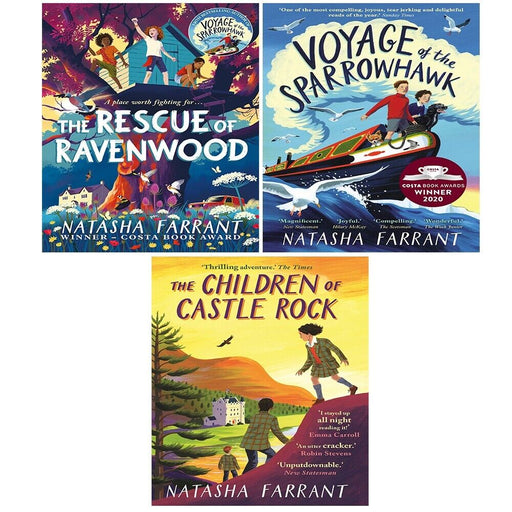 Natasha Farrant, 3 Books Collection Set (Voyage of the Sparrowhawk,The Children of Castle Rock,The Rescue of Ravenwood) - The Book Bundle