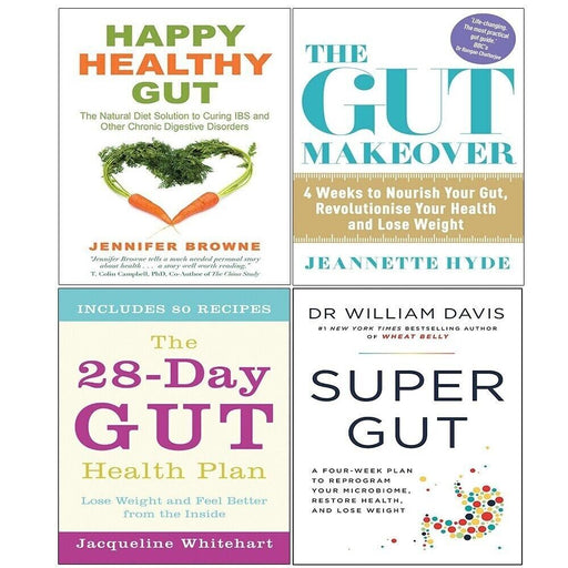 Super Gut, Happy Healthy Gut,Gut Makeover,28 day Gut Health Plan 4 Books Set - The Book Bundle