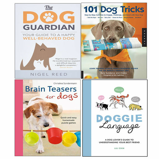 Dog Guardian Nigel Reed,Doggie Language,Brain Teasers,101 Dog Tricks 4 Books Set - The Book Bundle