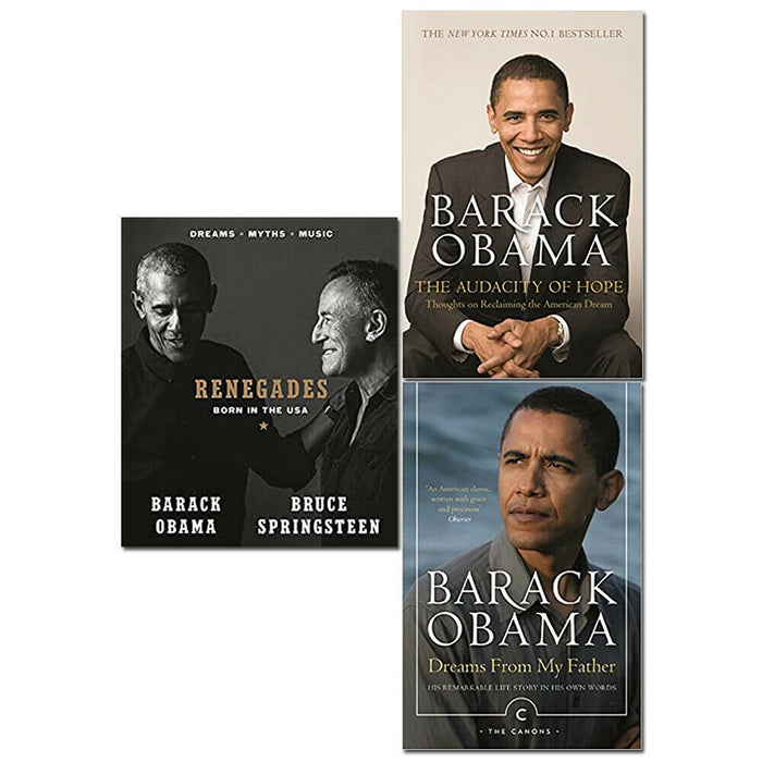Barack Obama 3 Books Set Pack Renegades, Dreams From My Father, Audacity of Hope - The Book Bundle