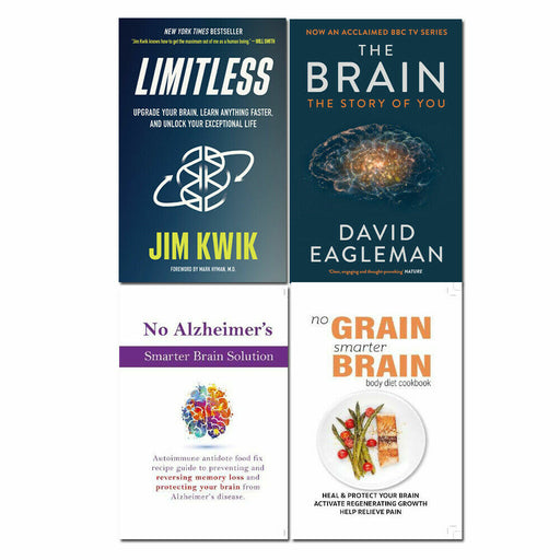 Limitless, The Brain, No Alzheimer's Smarter Brain Keto Solution, No Grain Smarter Brain Body Diet Cookbook 4 Books Set - The Book Bundle