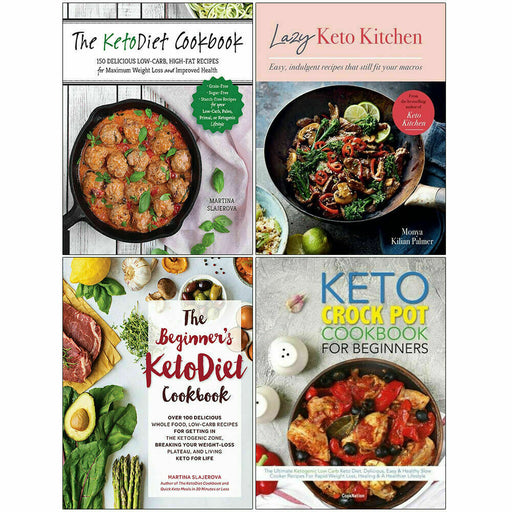 The KetoDiet Cookbook, Lazy Keto Kitchen, KetoDiet, Keto Crock Pot 4 Books Set - The Book Bundle