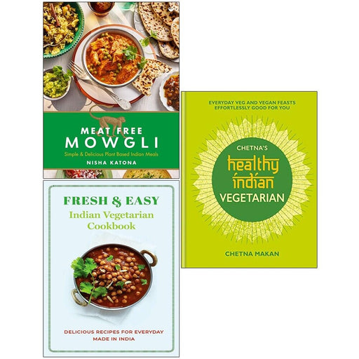 Meat Free Mowgli, Fresh & Easy Indian Vegetarian, Healthy Indian 3 Books Set - The Book Bundle