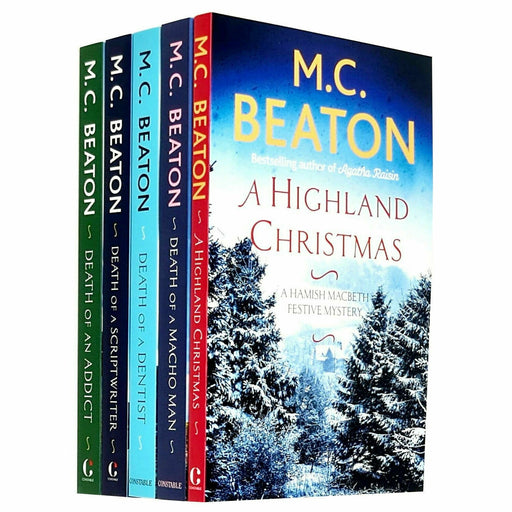 Hamish Macbeth Series 5 Books Collection Set by MC Beaton A Highland Christmas - The Book Bundle