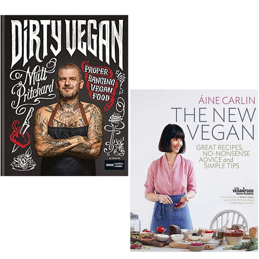 The New Vegan By Áine Carlin & Dirty Vegan [Hardcover] By Matt Pritchard 2 Books Collection Set - The Book Bundle