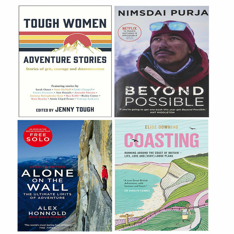 Tough Women Adventure Stories,Coasting,Beyond Possible,Alone on Wall 4 Books Set - The Book Bundle