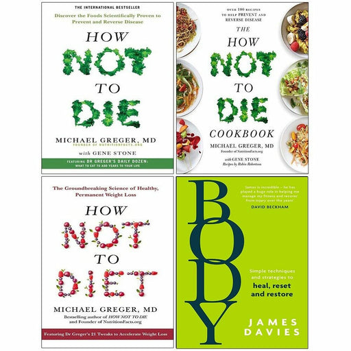 How Not To Die and The How Not To Die Cookbook, Body 4 Books Collection Set - The Book Bundle