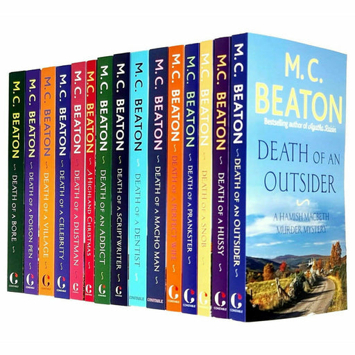 Hamish Macbeth Series 15 Books Collection Set by M C Beaton Death of an Outsider - The Book Bundle