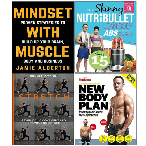 Stretch, Mindset With Muscle,Skinny NUTRiBULLET Lean Body, New Body Plan 4 Books Set - The Book Bundle