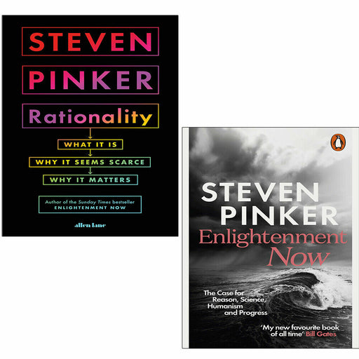 Steven Pinker Collection 2 Books Set Rationality, Enlightenment Now Case for Reason - The Book Bundle