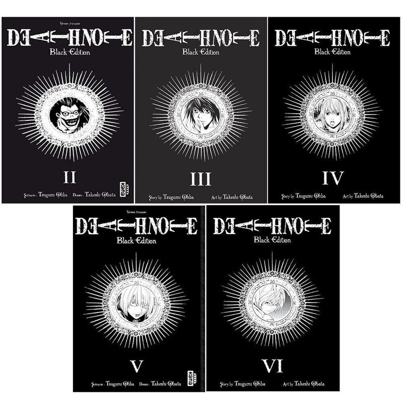 Death Note Black Edition Volume 2 3 4 5 6 Collection 5 Books Set by Tsugumi Ohba - The Book Bundle
