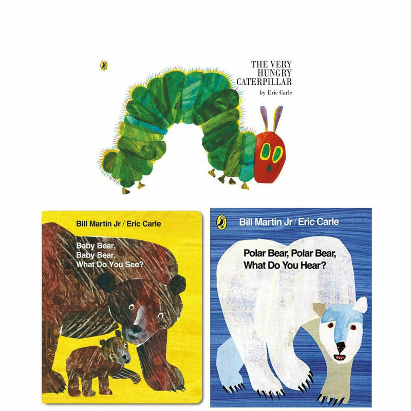 Eric Carle Collection 3 Books Set (The Very Hungry Caterpillar.Baby Bear Baby Bear ) - The Book Bundle