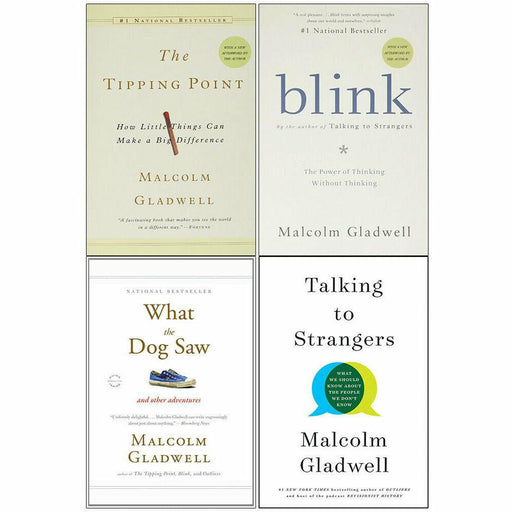 Malcolm Gladwell 4 Books Collection Set The Tipping Point, What the Dog Saw, Talking to Strangers, Blink - The Book Bundle