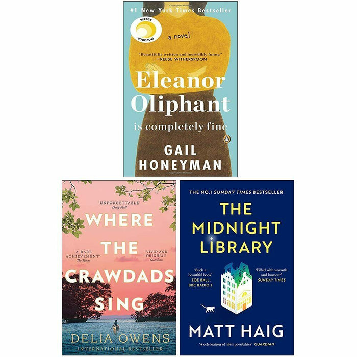 The Midnight Library, Where the Crawdads Sing, Eleanor Oliphant 3 Books Set - The Book Bundle