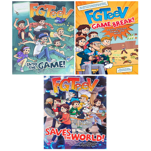 Fgteev Collection 3 Books Set FGTeeV Presents, Game Break, Saves the World - The Book Bundle