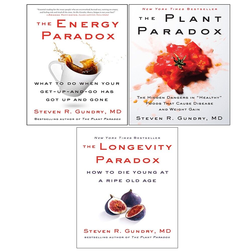 Dr. Steven R Gundry MD 3 Books Collection Set (The Plant Paradox, The — The  Book Bundle