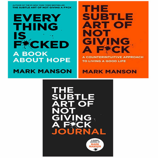 Mark Manson Collection 3 Books Set Everything Is Fcked, Subtle Art of Not Giving - The Book Bundle