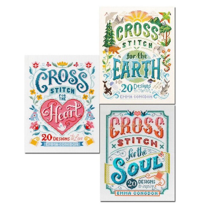 Emma Congdon 3 Books Collection Set Cross Stitch for the Heart, Earth, Soul - The Book Bundle