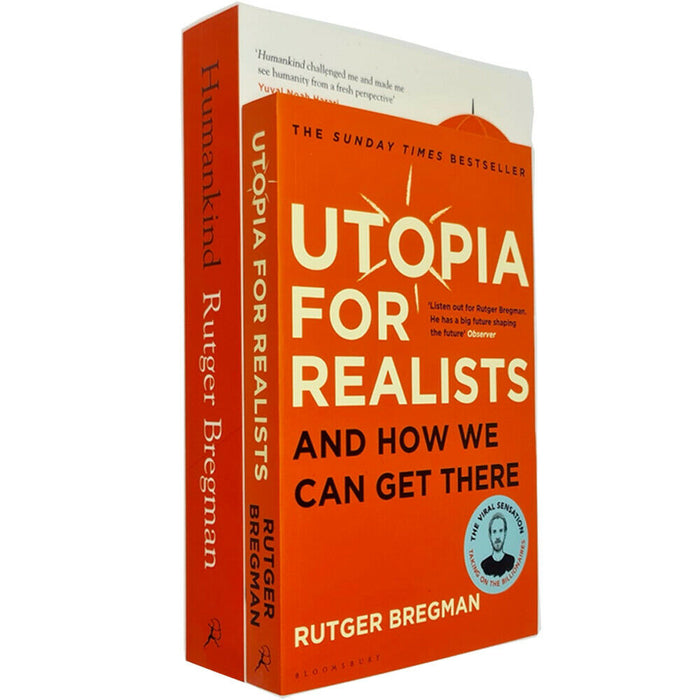 Humankind A Hopeful History & Utopia for Realists And How We Can Get There By Rutger Bregman 2 Books Collection Set - The Book Bundle