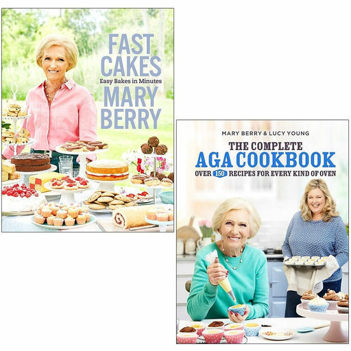 Mary Berry 2 Books Collection Set [Fast Cakes:Easy Bakes, Family Sunday Lunches] - The Book Bundle
