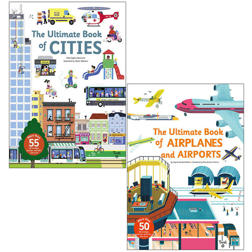 The Ultimate Book Series 2 Books Collection Set (Ultimate Book of Cities of Cities & Ultimate Book of Airplanes and Airports) - The Book Bundle