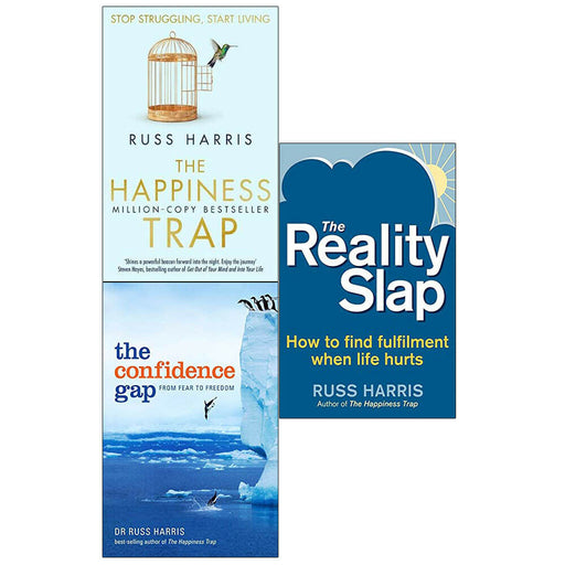 Russ Harris 3 Books Collection Set (Happiness Trap,Confidence Gap,Reality Slap) - The Book Bundle